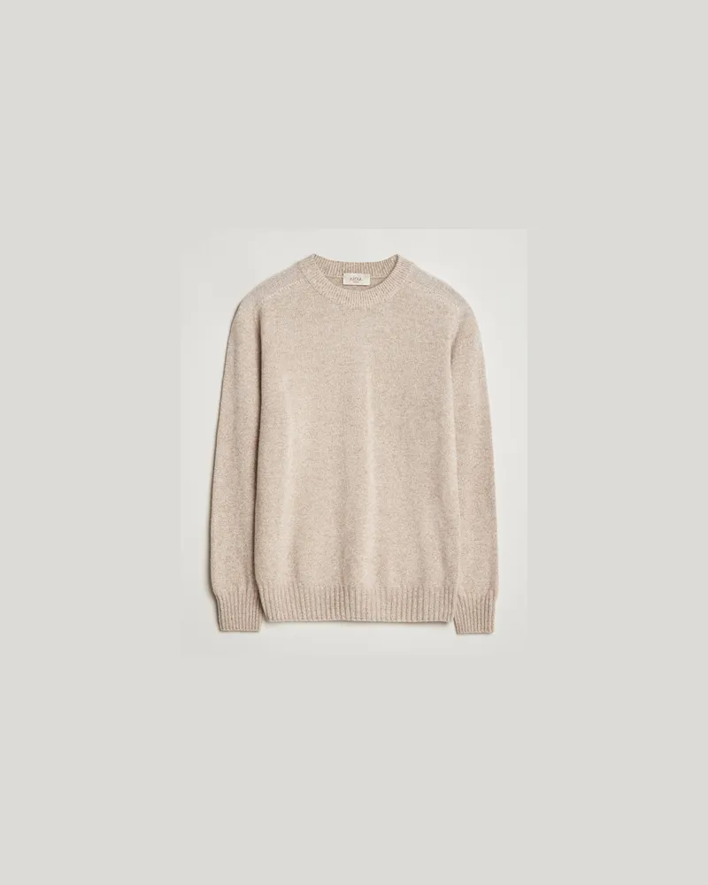 Altea Woll/Cashmere Rundhalspullover  Melange Beige