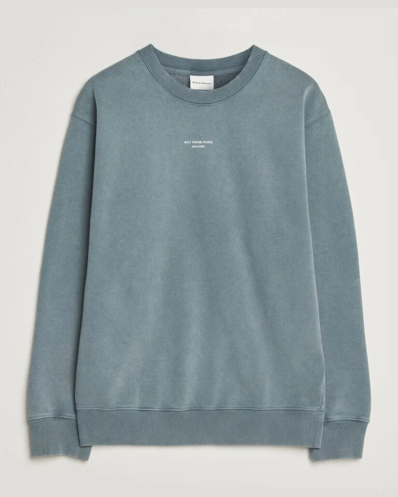 Drôle de Monsieur Classic Slogan Sweatshirt Dark Grey Grau