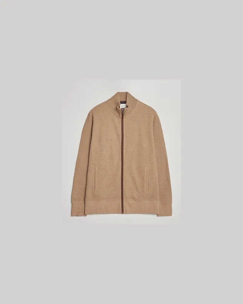 Gant Sacker Rib Full Zip Khaki Melange Beige