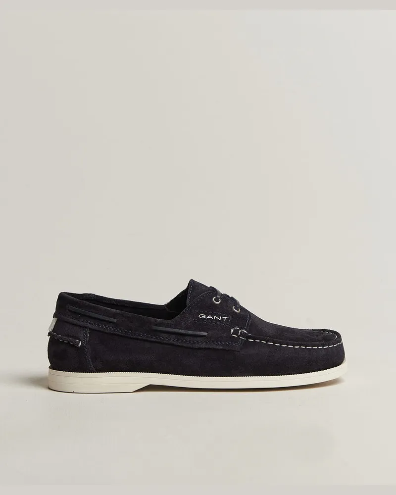 Gant Yardport Suede Boat Shoe Marine Blau