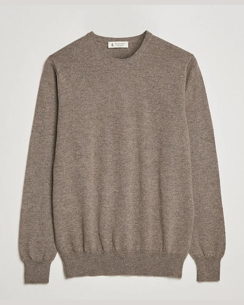 Piacenza Cashmere Cashmere Crew Neck Sweater Brown Braun