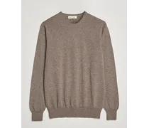 Cashmere Rundhals Sweater Brown