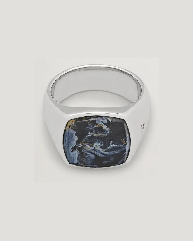Tom Wood Cushion Pietersite Ring Silver Silber