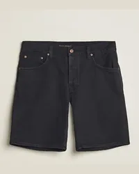 Nudie Jeans Seth Denim Shorts Aged Black Schwarz