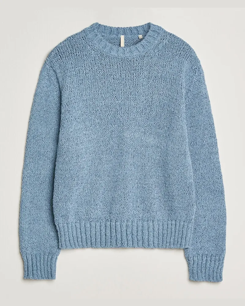 Sunflower Frederik Cotton Blend Sweater Light Blue Blau