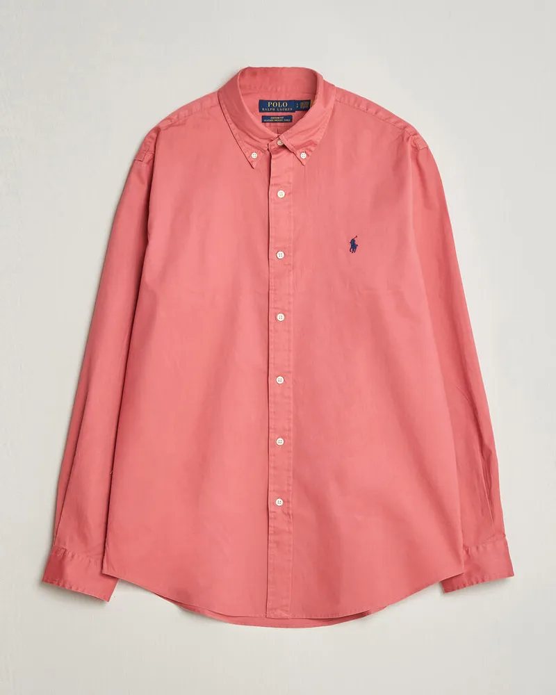 Ralph Lauren Custom Fit Garment Twill Shirt Adirondack Berry Rot