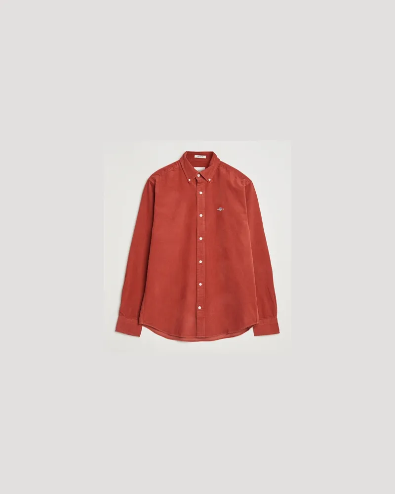 Gant Regular Fit Corduroy Shirt Modern Rust Rot