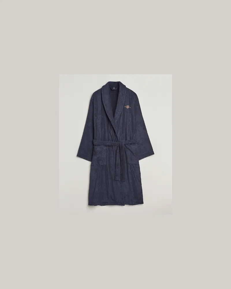 Gant Archive Shield Terry Robe Evening Blue Blau