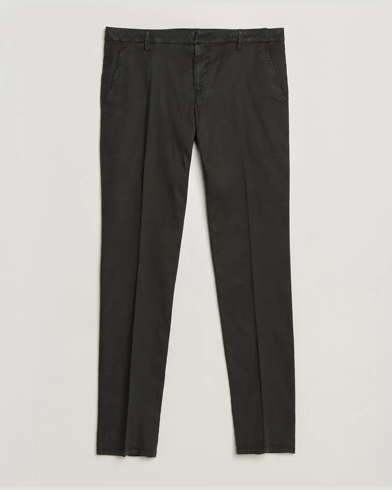 Dondup Spiritisimo Linen Stretch Chinos Black Schwarz