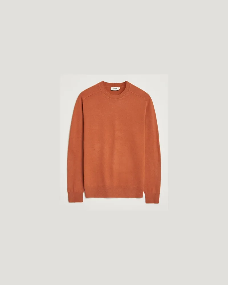 Altea Wool/Cashmere Crew Neck Pullover Orange Orange