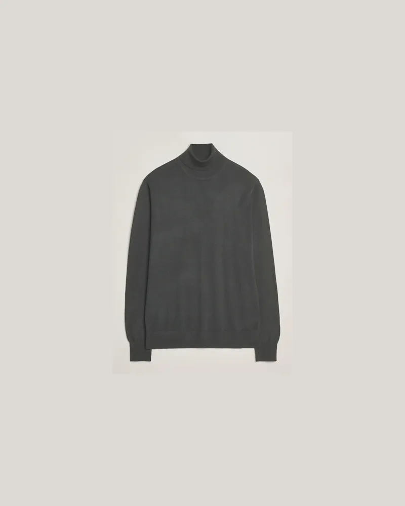 Tiger of Sweden Nevile Extra Fine Merino Polo Midnight Green Grün