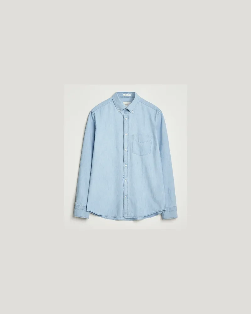 Gant Regular Fit Chambray Shirt Light Blue Blau