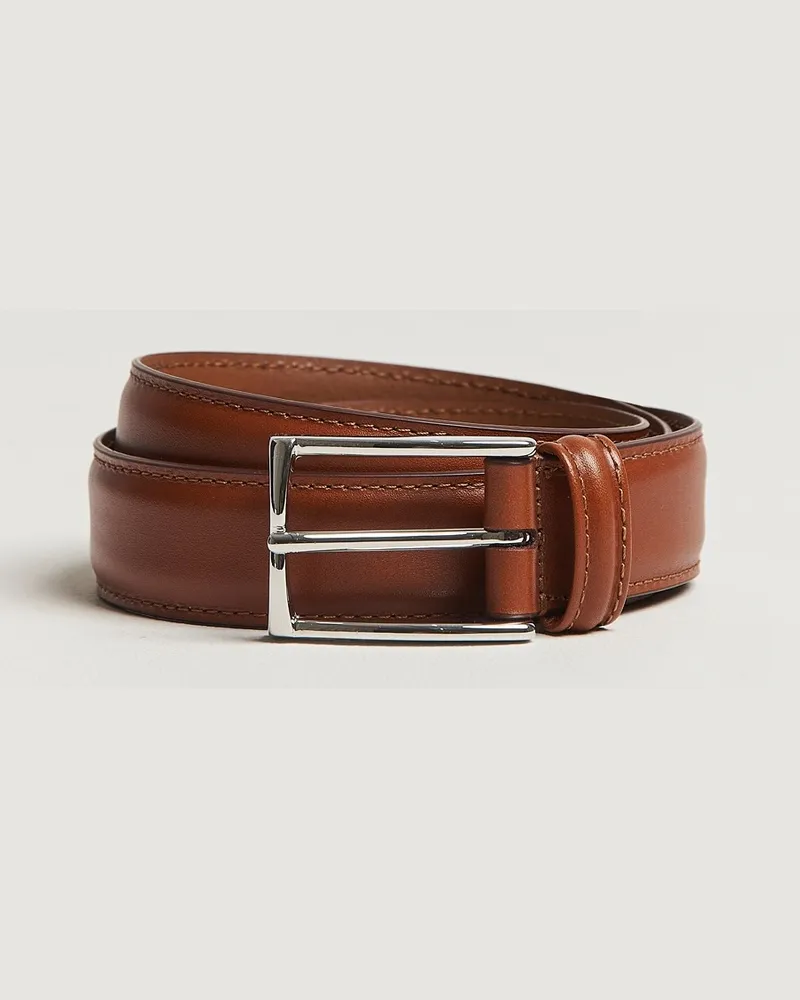 Anderson's Leather Suit Belt 3 cm Light Brown Braun