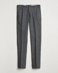 Incotex Slim Fit Washed Woll Stretch Slacks Dark Grey Grau