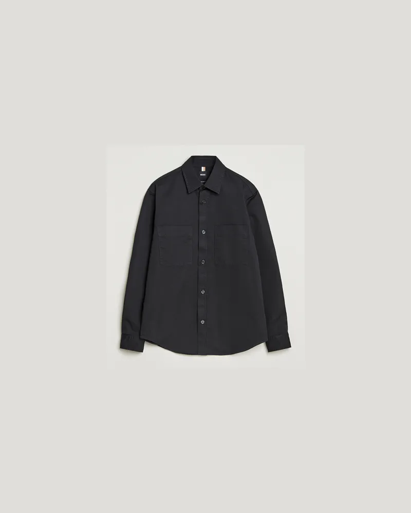 HUGO BOSS Owen Overshirt Black Schwarz