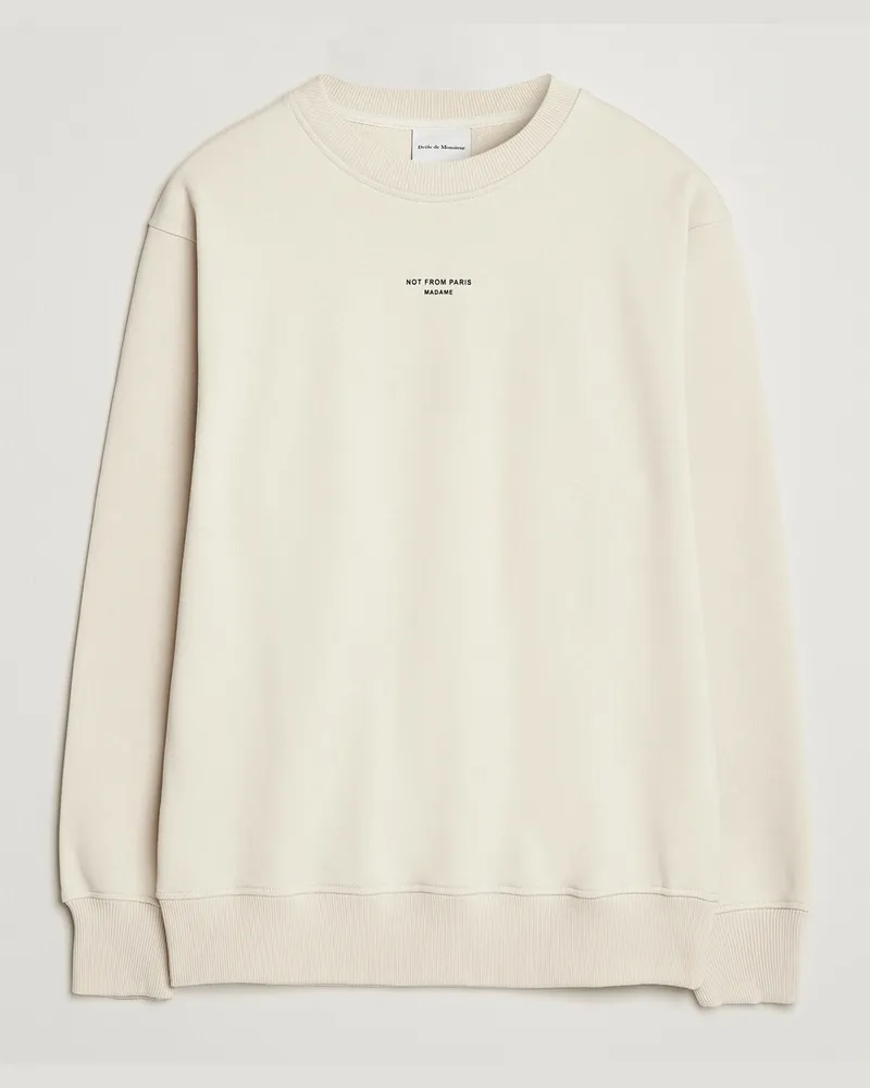 Drôle de Monsieur Classic Slogan Sweatshirt Mastic Beige