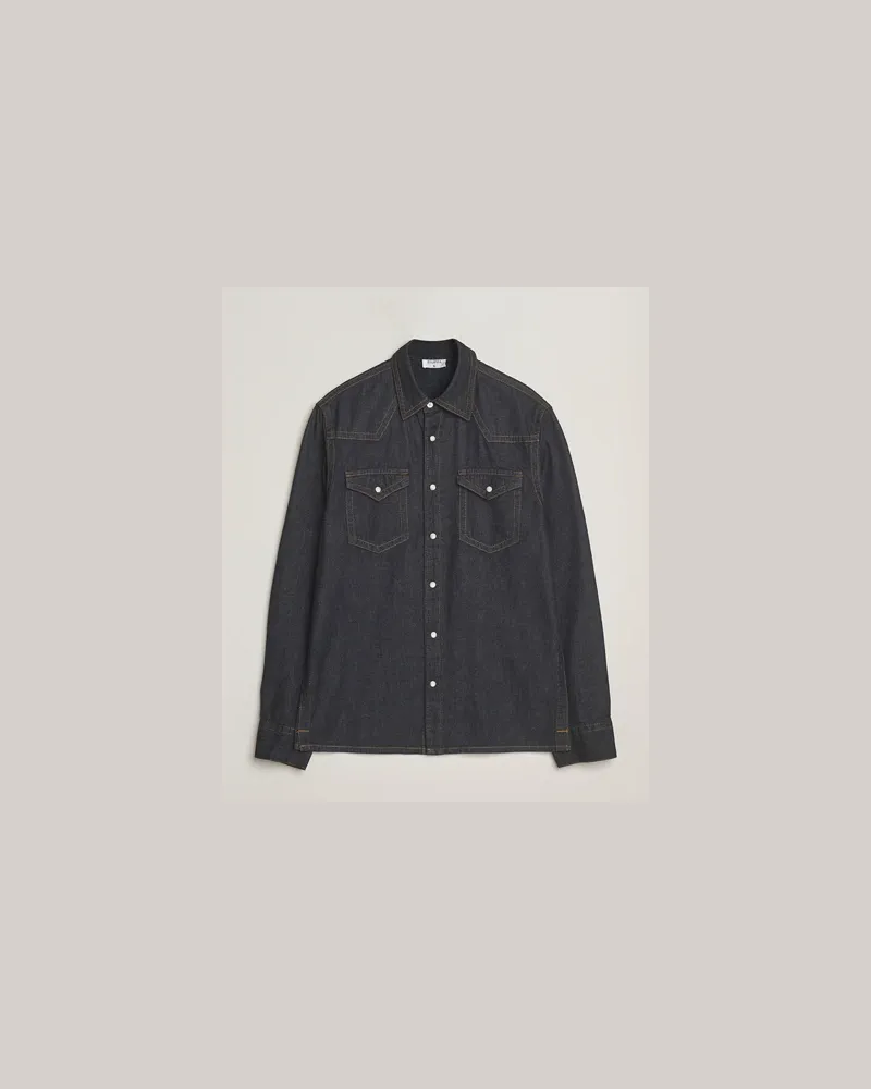 Filippa K Western Denim Shirt Rinsed Blue Wash Blau