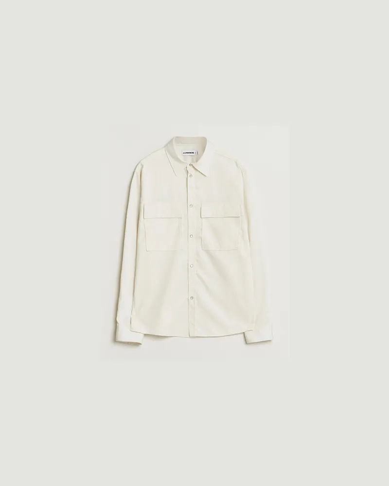 J.Lindeberg Finnigan Tencel Twill Overshirt Cloud White Weiß