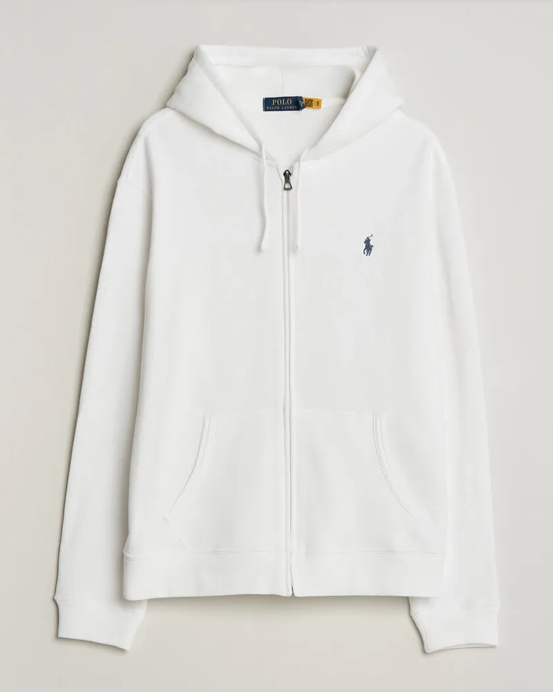 Ralph Lauren Island Terry Full Zip Hoodie White Weiß
