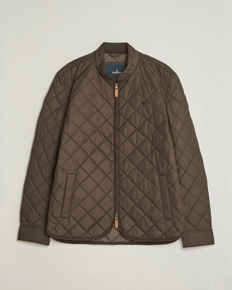 Morris Teddy Quilted Jacket Brown Braun