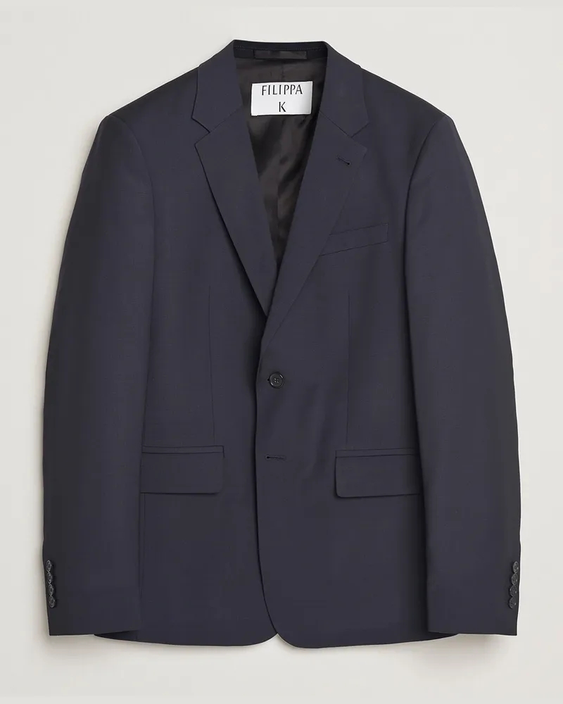 Filippa K Slim Wool Blazer Dark Navy Blau