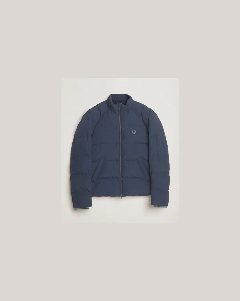 Fred Perry Raglan Padded Down Jacket Dark Airforce Blau