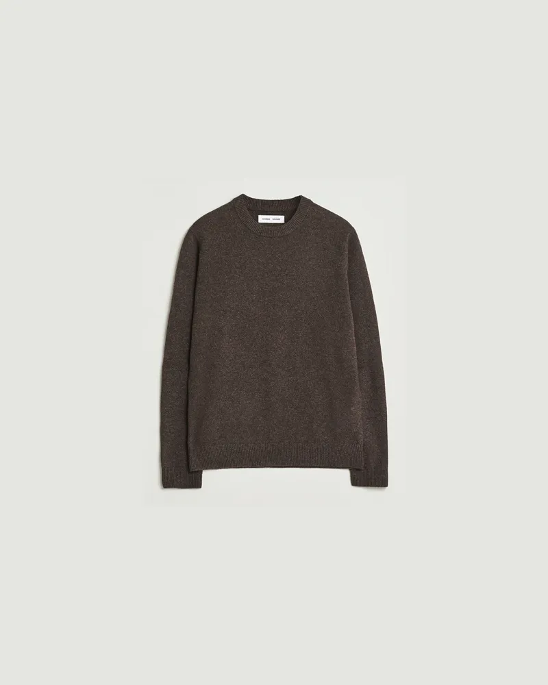 Samsøe & Samsøe Isak Knitted Crew Neck Turkish Coffee Braun