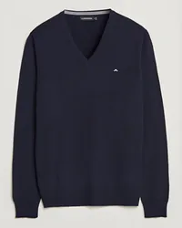 J.Lindeberg Lymann True Merino V-Neck Pullover Navy Blau