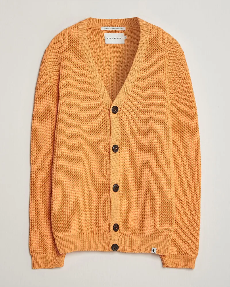Peregrine River Cotton Cardigan Apricot Orange