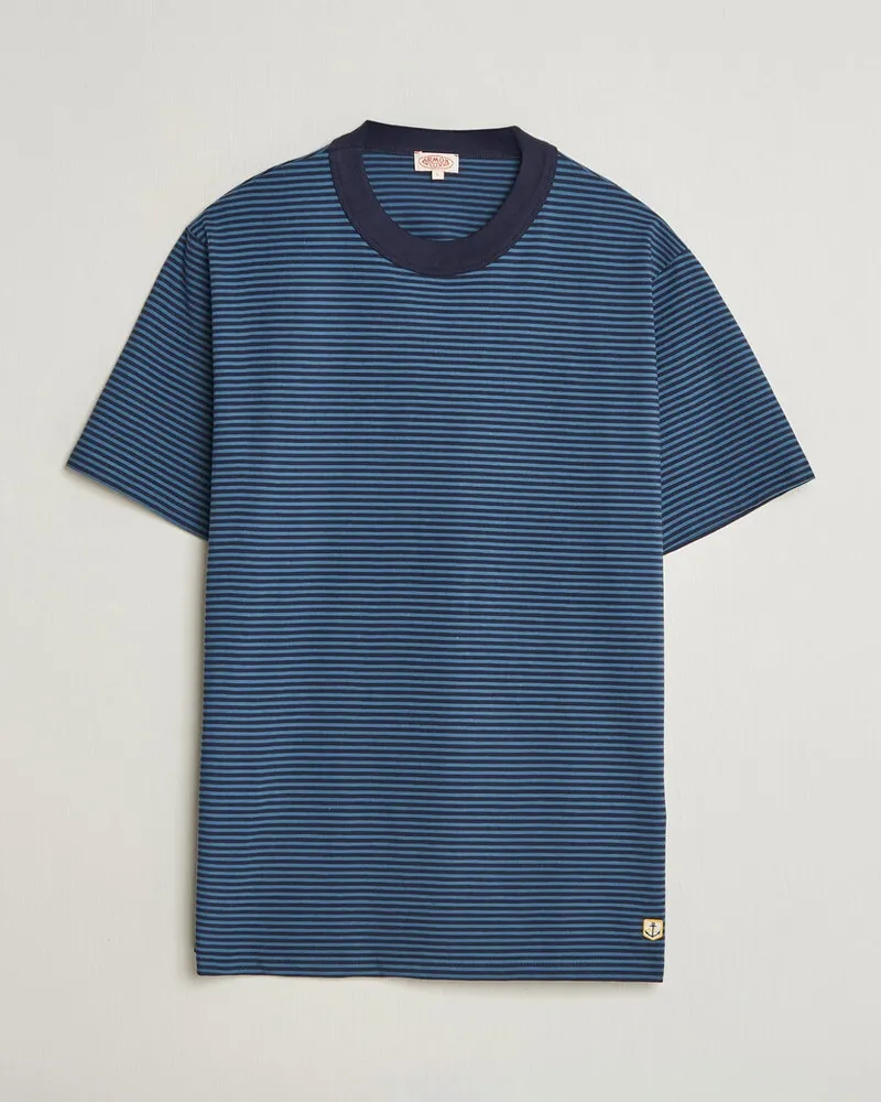 Armor-Lux Héritage Callac Striped T-Shirt Navy/Teal Mehrfarbig