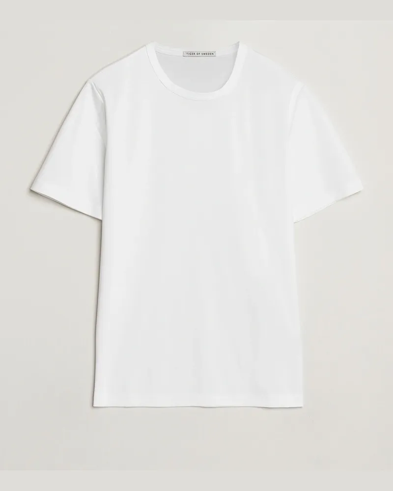 Tiger of Sweden Olaf Mercerized Cotton T-Shirt Pure White Weiß