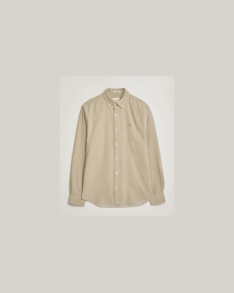 Gant Regular Fit Corduroy Shirt Greige Beige
