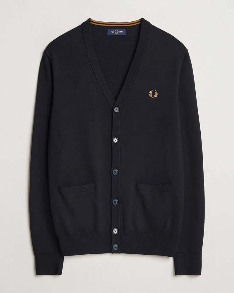 Fred Perry Classic Cardigan Navy Blau