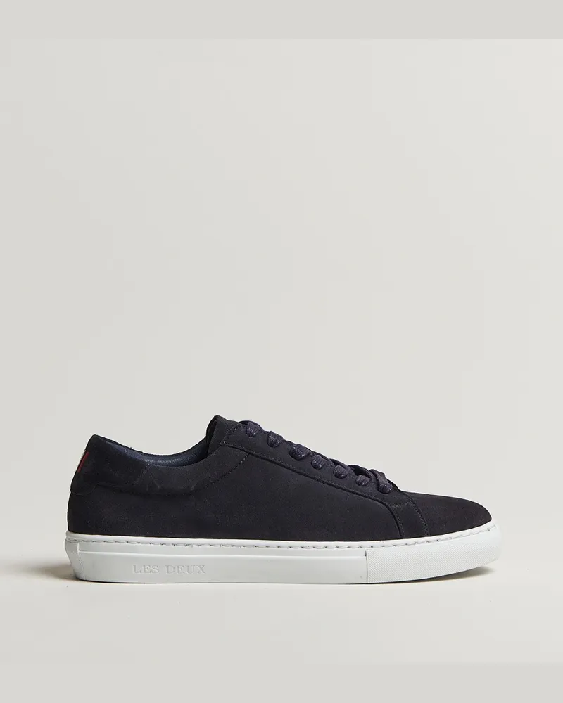 LES DEUX Theodor Suede Sneakers Navy Blau