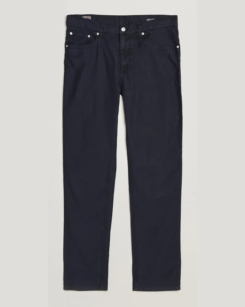 Gant Slim Fit Cotton/Linen 5-Pocket Pants Evening Blue Blau