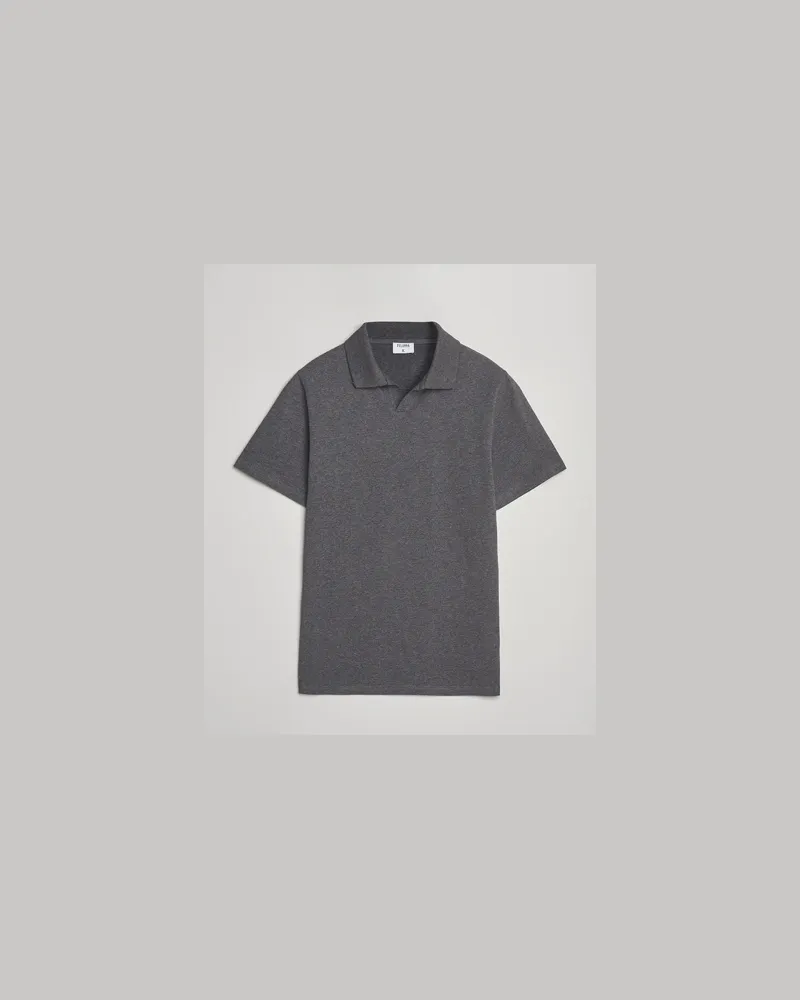 Filippa K Soft Lycra Polo T-Shirt Anthracite Melange Grau