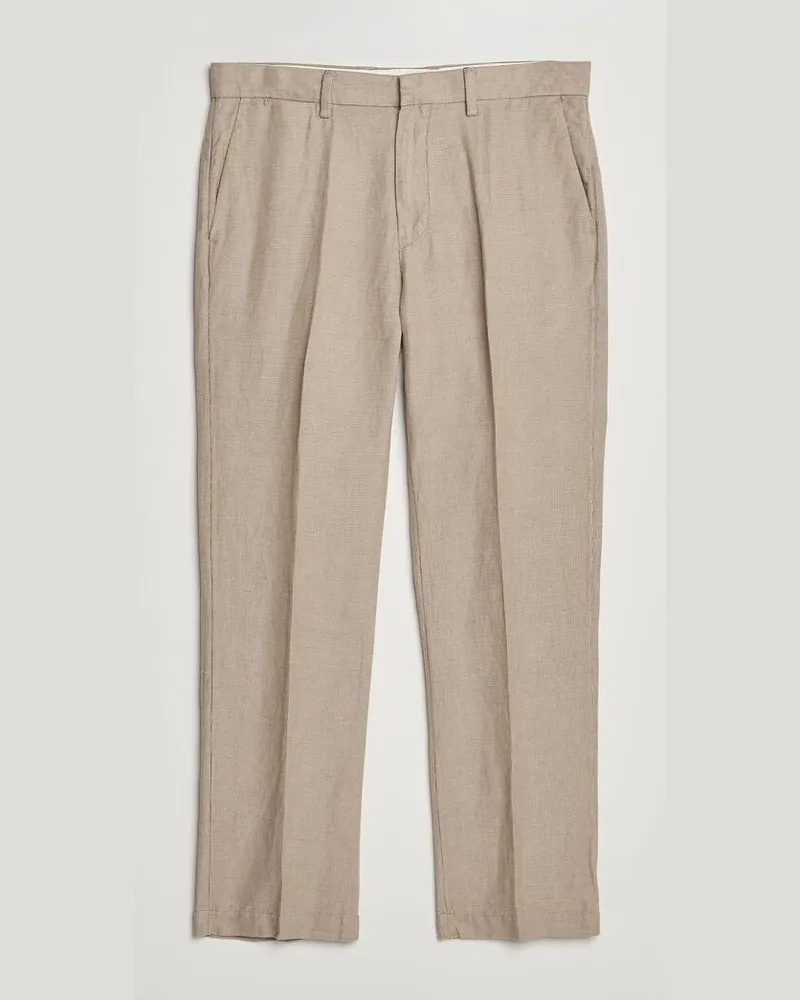 Ralph Lauren Cotton Linen Pants Madison Tan Stone Grey Grau