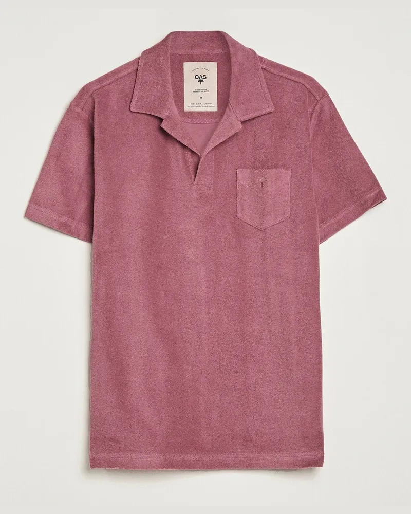 OAS Short Sleeve Terry Polo Dusty Plum Rosa