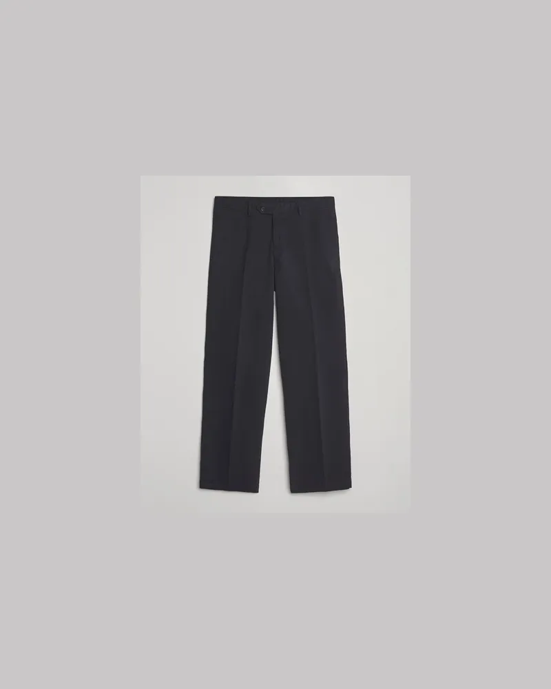 Oscar Jacobson Tanker Cotton Trousers Navy Blau