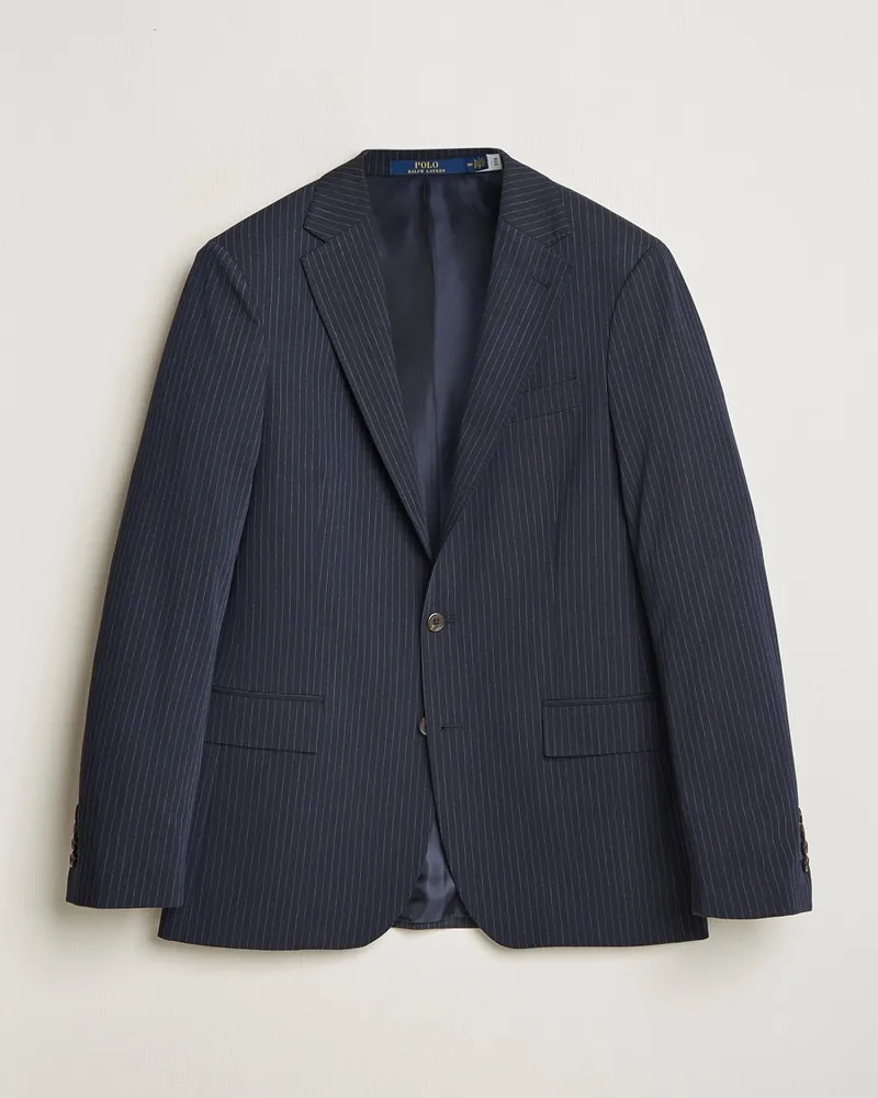 Ralph Lauren Single Breasted Pinstripe Sportcoat Navy/Grey Blau