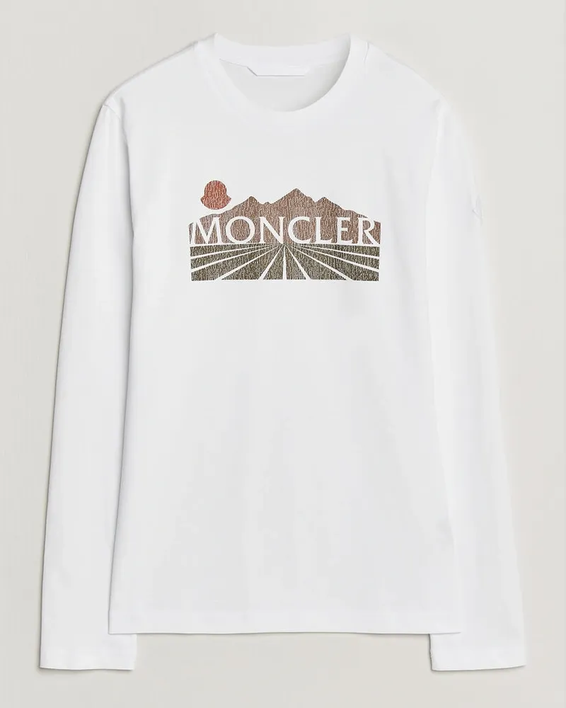 Moncler Graphic Long Sleeve T-Shirt White Weiß