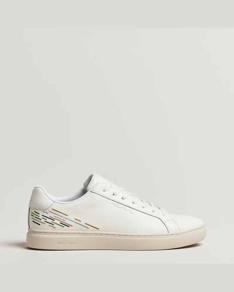 Paul Smith Rex Embroidered Leather Sneaker White Weiß