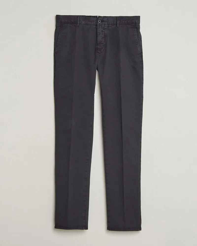 Incotex Slim Fit Garment Dyed Slacks Navy Blau