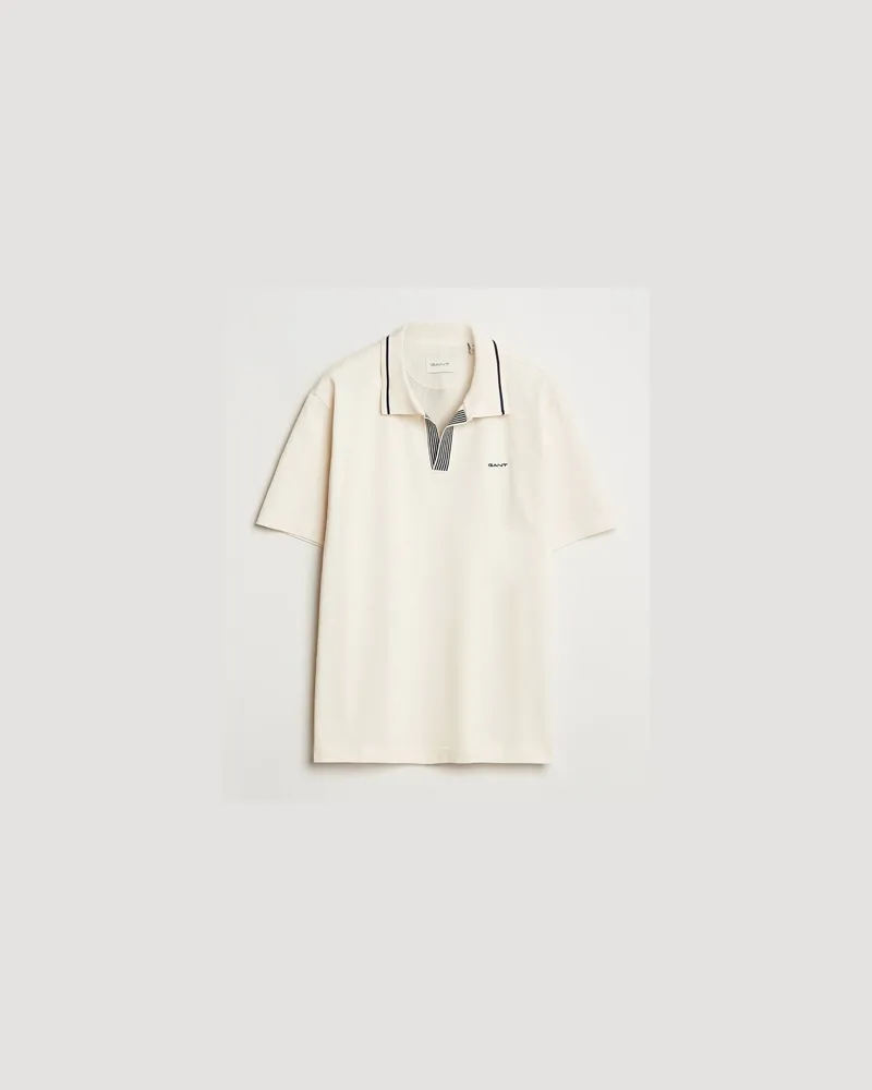 Gant Tipping Polo Cream Beige