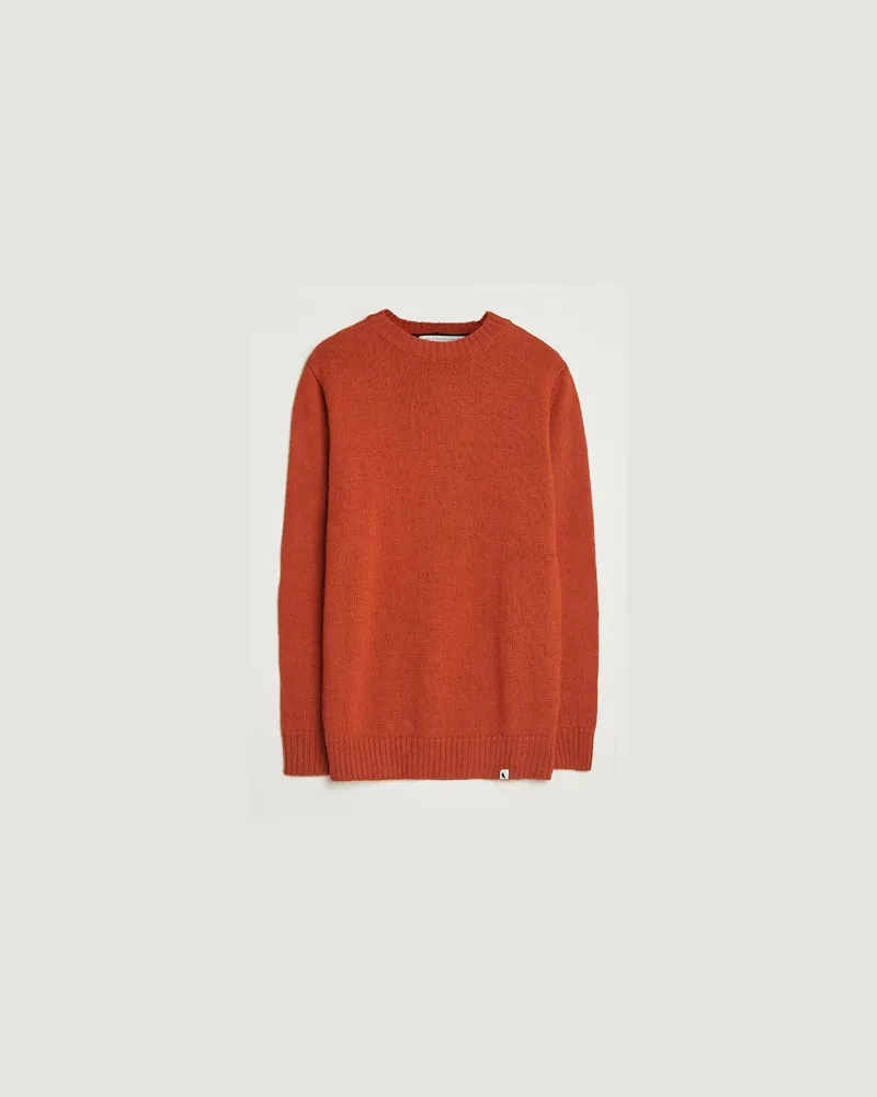 Peregrine Maker Stitch Merino Crew Orange Orange