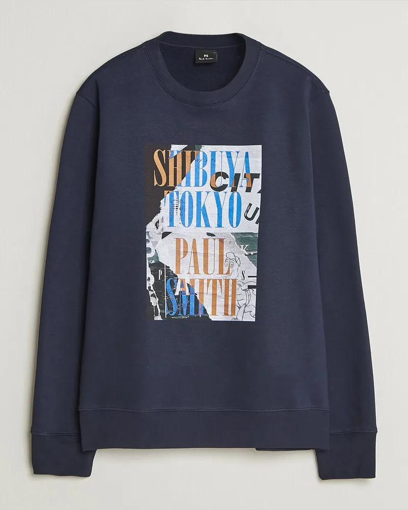 Paul Smith Shibuya Tokyo Crew Neck Sweatshirt Navy Blau