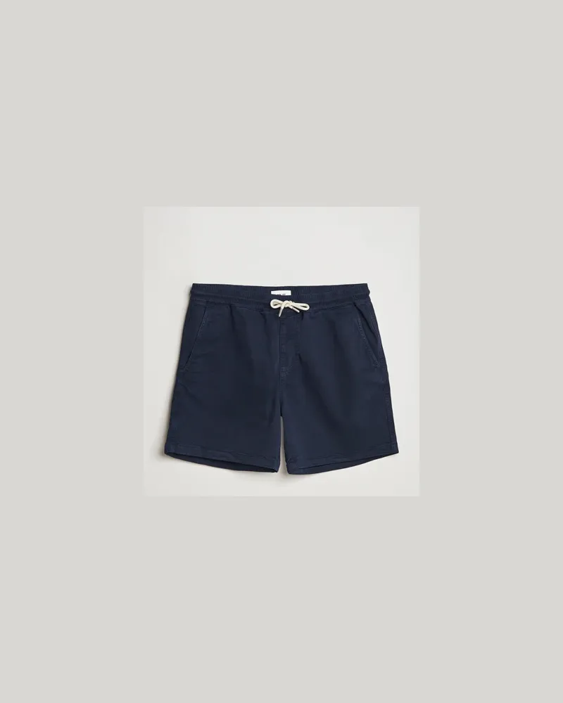 NN 07 Gregor Drawstring Shorts Navy Blue Blau