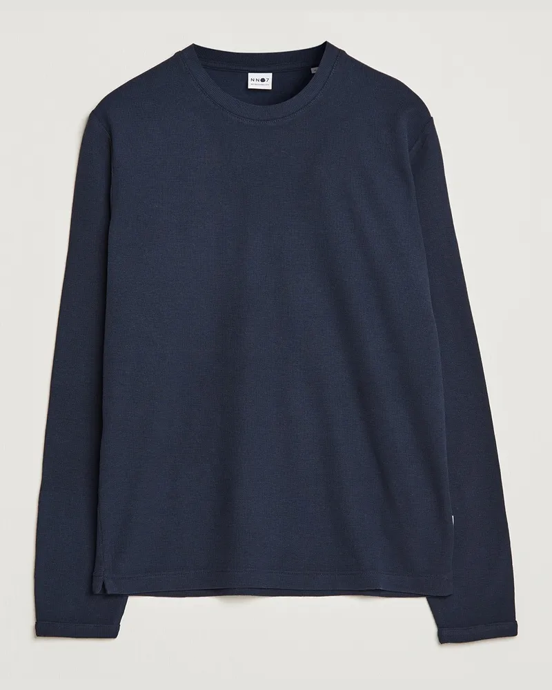 NN 07 Clive Knitted Sweater Navy Blue Blau