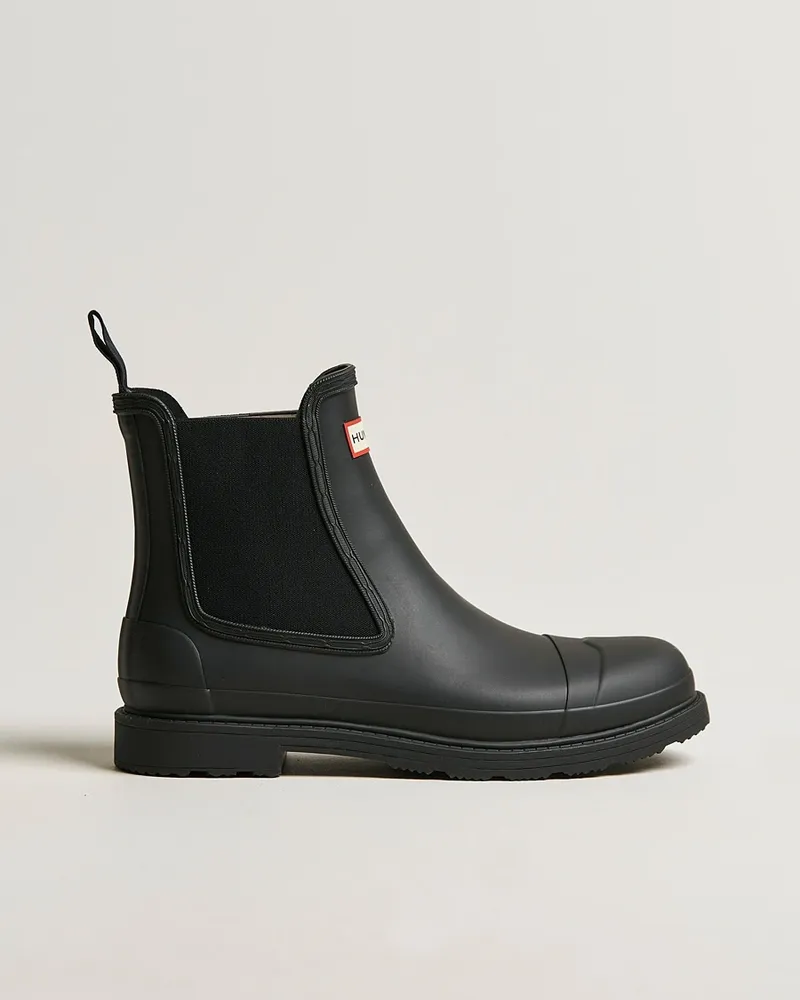 Hunter Commando Chelsea Boot Black Schwarz