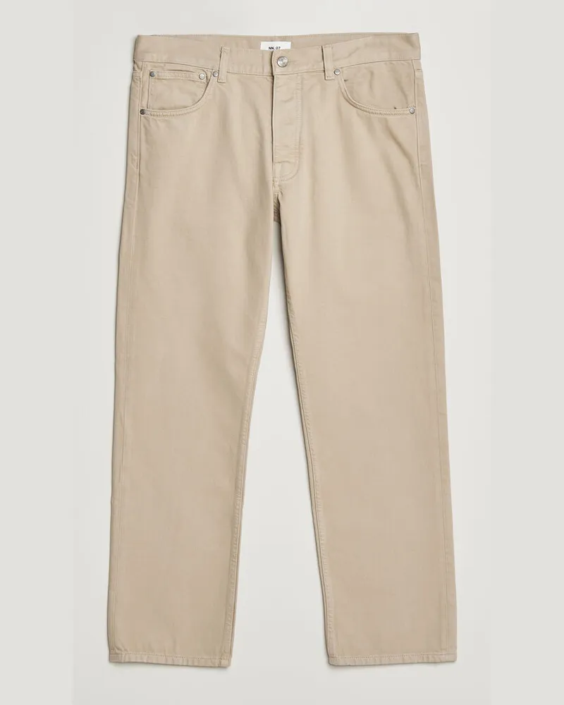 NN 07 Sonny Straight Fit 5-Pocket Pants Oat Beige